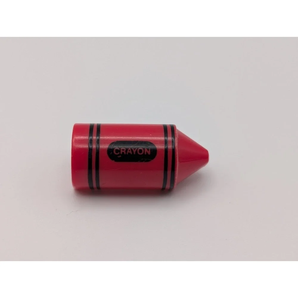 Vintage 1989 Avon Crayon Color Collection Set Of 2 Pins Brooches Red Yellow